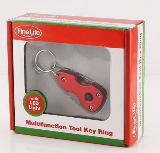 Multi Function Key Ring Tool w/LED Light