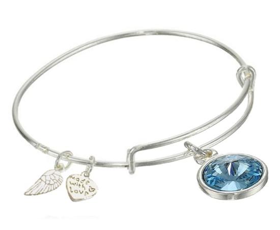 December Birthday Stone Bracelet- Blue