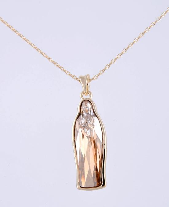 Virgin Mary Gold Plated Necklace