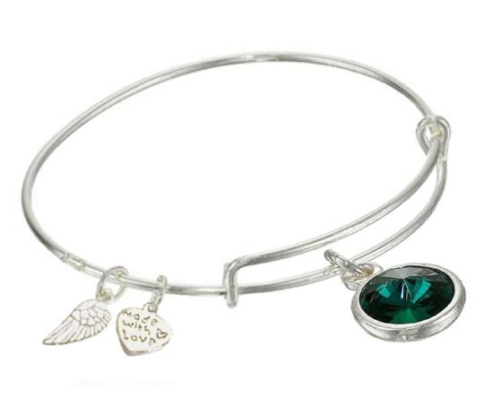 May Birthday Stone Bracelet- Dark Green