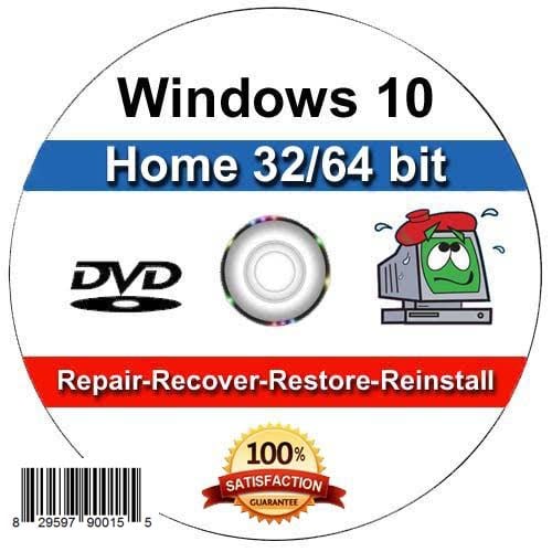 Windows 10 Home 32/64 bit DVD