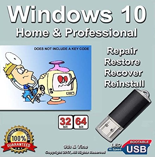 Windows 10 Home/Professional 32/64 bit-USB
