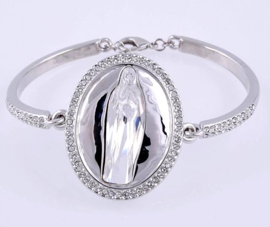 Virgin Mary Silver Plated Bracelet