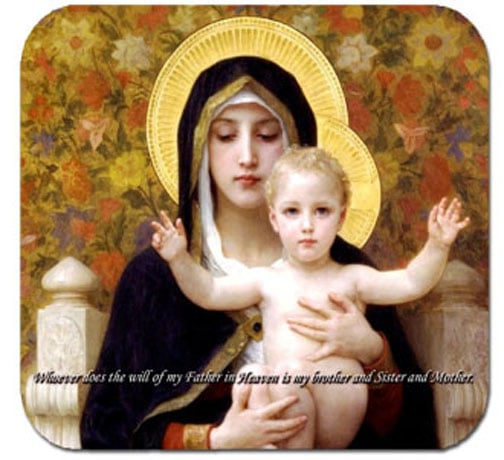 Virgin Mary & Baby Jesus mousepad, R 78