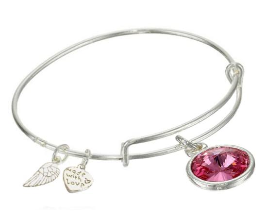 October Birthday Stone Bracelet - Pink
