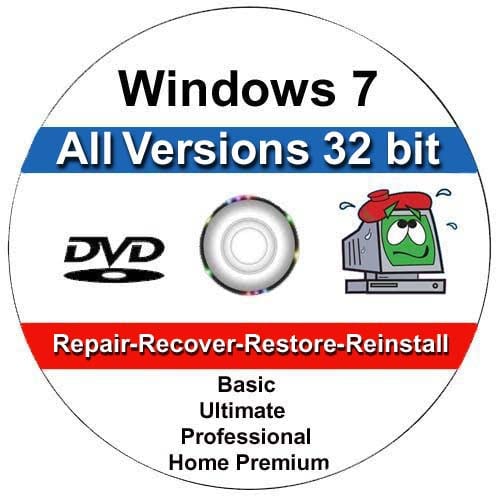 Windows 7 All Versions 32 bit-DVD