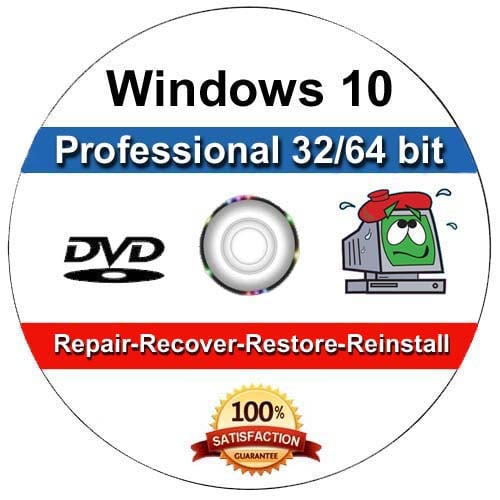 Windows 10 Professional 32/64 bit DVD